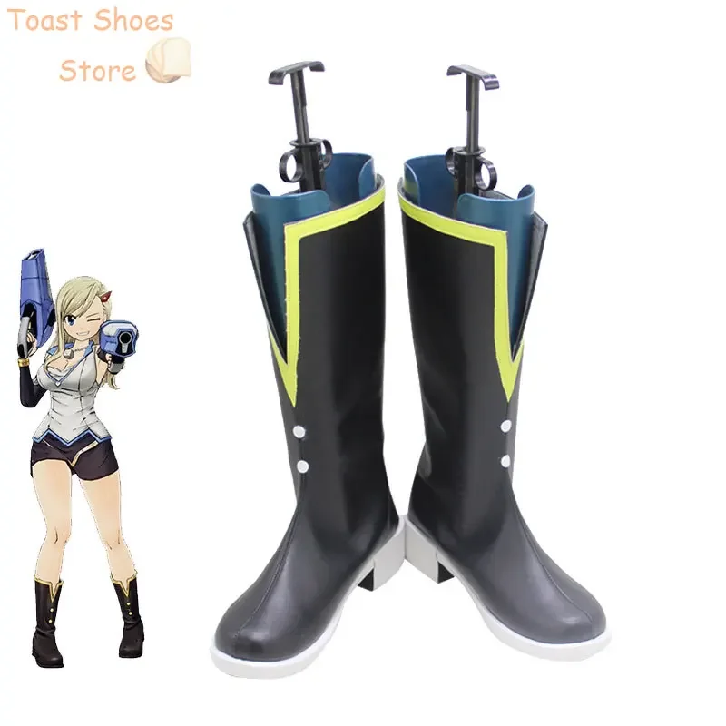 Anime EDENS ZERO Rebecca Bluegarden Cosplay Shoes PU Leather Shoes Halloween Carnival Boots Cosplay Prop Costume Prop