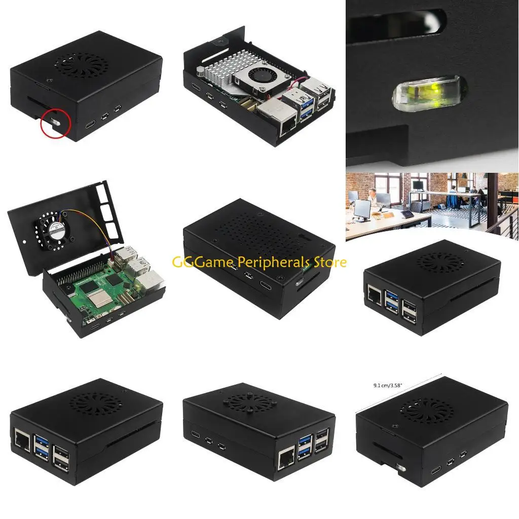 

U55B Aluminum Alloy Protective Case / Box / Enclosure with Cooling for RPI 5