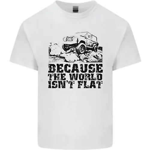 

4X4 Because the World Isnt Flat Off Roading Mens Cotton T-Shirt Tee Top