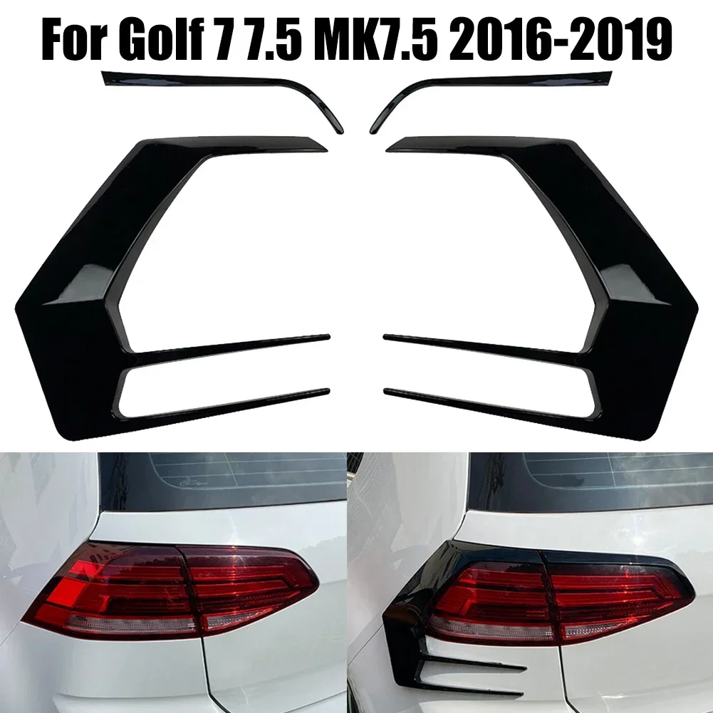 Plastic Rear Bumper Lip Spoiler Taillight-Lamp Cover Trim For Golf 7.5 MK7.5 2016-2019 Parts Accessories