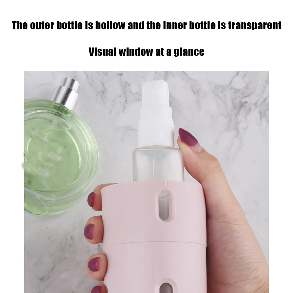 Travel Dispenser Split Bottle Shampoo Lotion Shower Gel Soap Bottle 4 in 1 Empty Sub-bottle Press Container Refillable Bottles