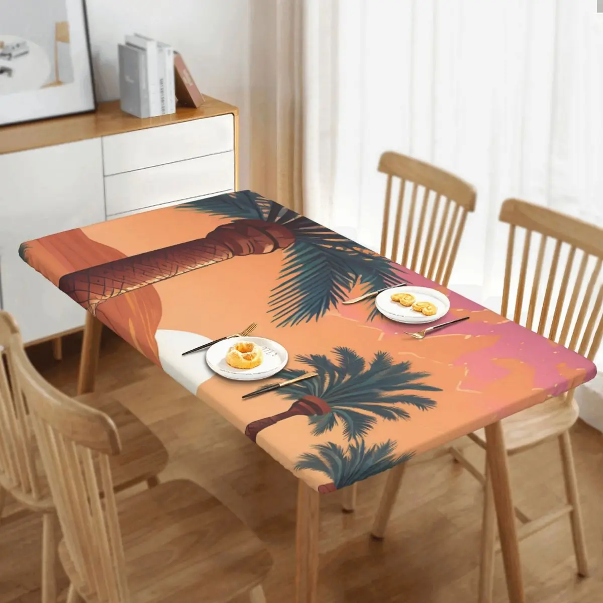 Alola Custom Rectangular Tablecloth Waterproof Table Cover for Festival Party Decorations Table Cloth