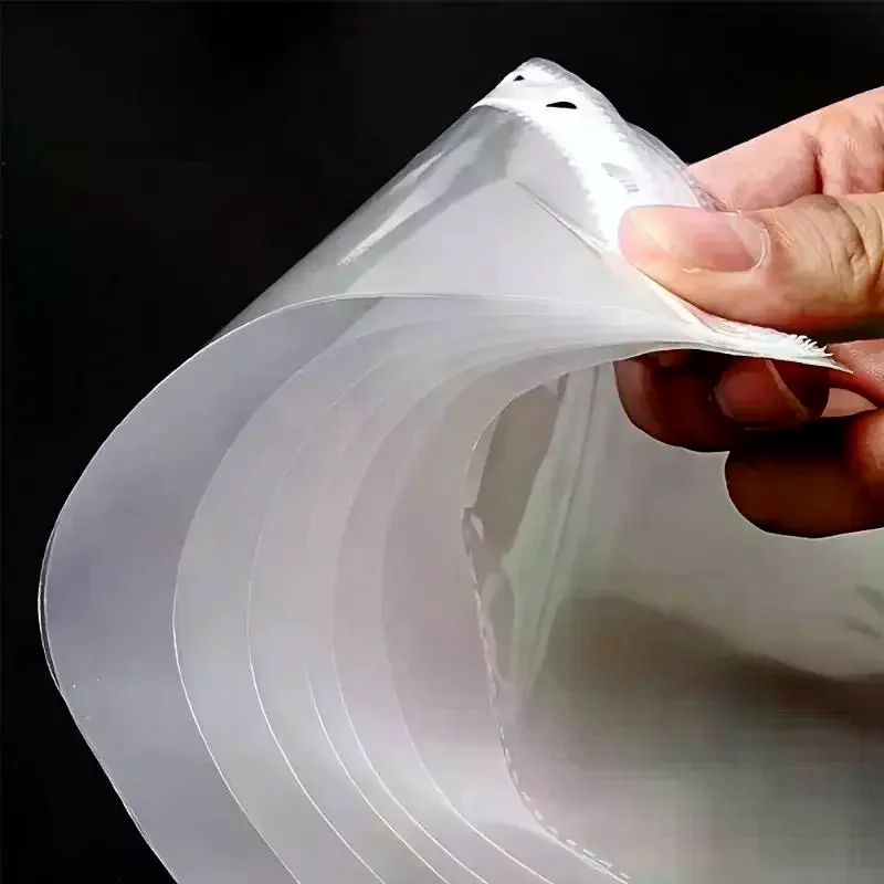 100pcs Clear A4 Plastic File Folders - 11-Hole 3-Ring Binder Compatible, Durable PP Document Sleeves For Office, School, Home