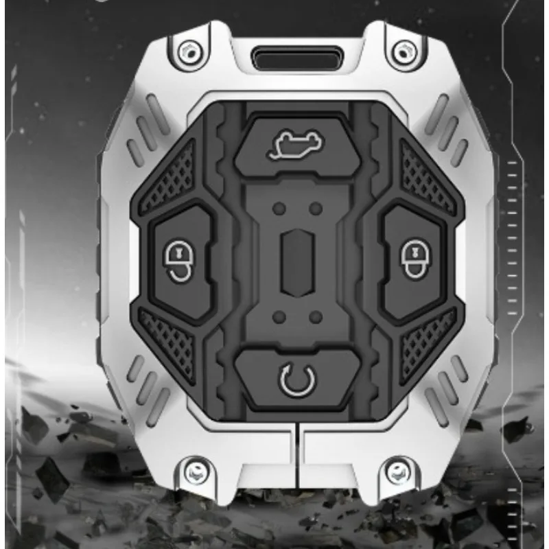 

Universal Mecha Style Silicone Key Cover Case for Chery Jetour Traveller T2, Anti-Scratch Protective Key Fob Shell