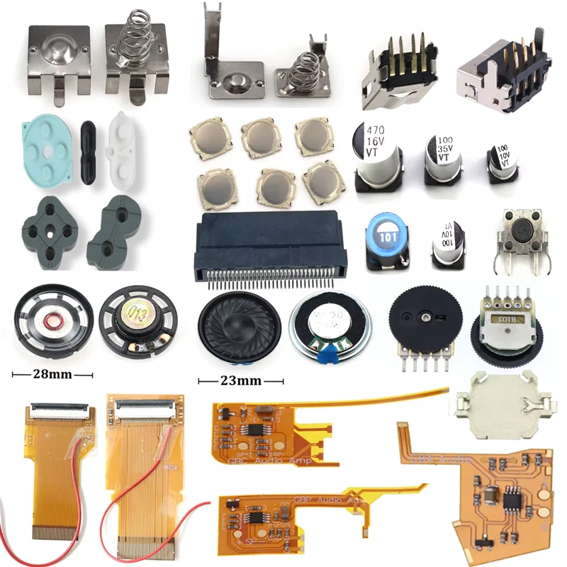 Repair Motherboard for GBA/GBASP/GBC/GBP Game Accessories Battery Spring Plate Interface Speaker Compatible with Multiple Models