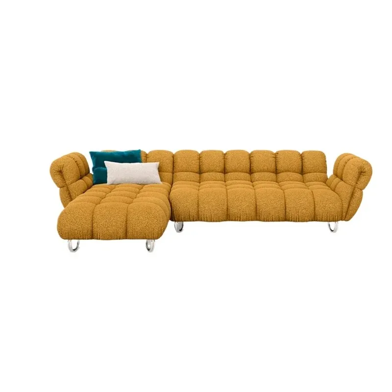 Tofu cubes puff module fabric sofa living room flat corner