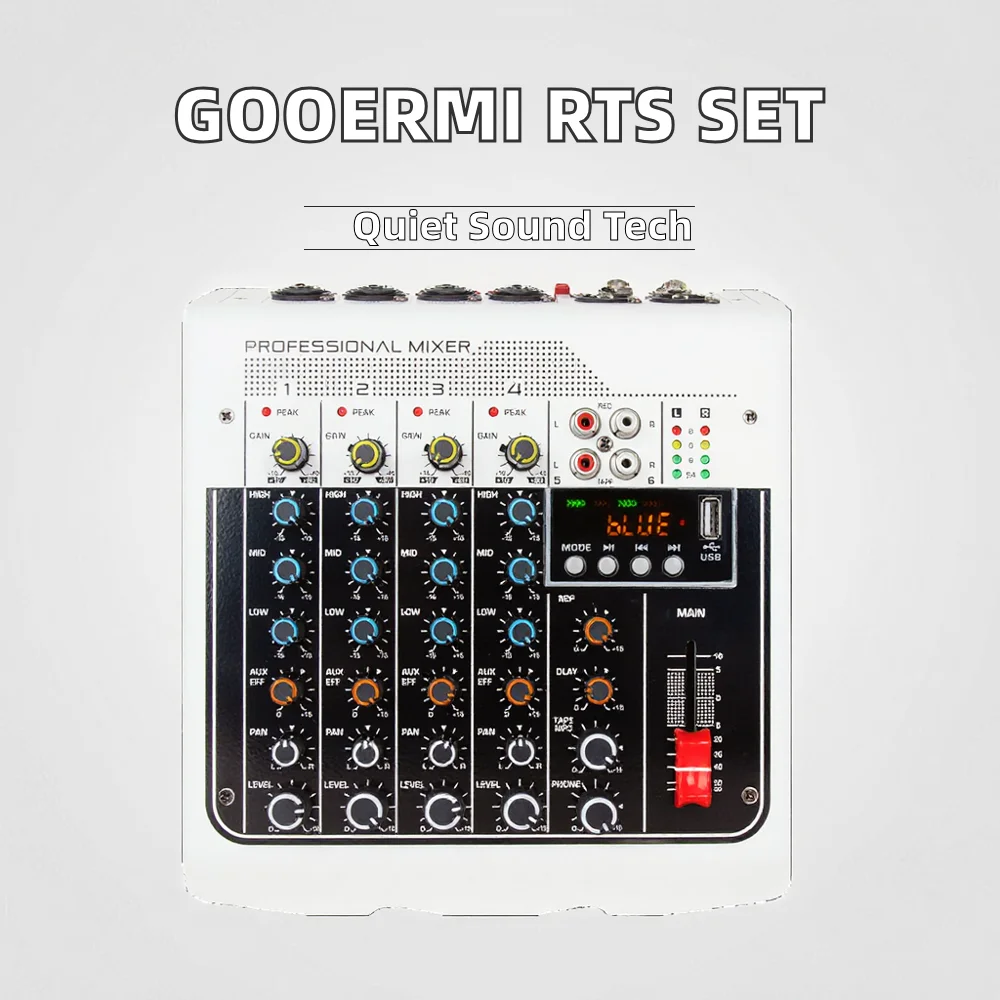 Mini Audio Mixer 6-channel Dj Controller/audio Mixers with Blueteeth Function 48V Fantasy Power Multi-function Mixer