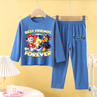 2pcs Paw Patrol Kids Pajamas Set Game Chase Skye Winter Thermal Underwear Underpants Home Sleepwear Winter Warm Children Pyjamas