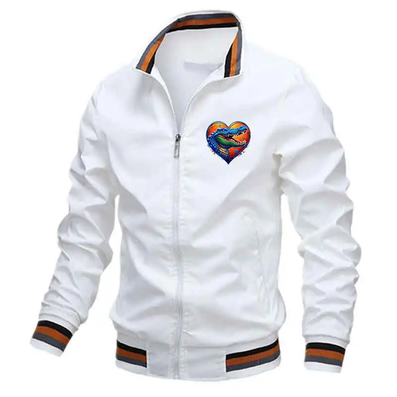 

Весенне-осенняя мужская повседневная легкая куртка с воротником-стойкой на молнии, спортивное пальто на открытом воздухе, куртка европейского размера для мужчин, водонепроницаемый бомбер