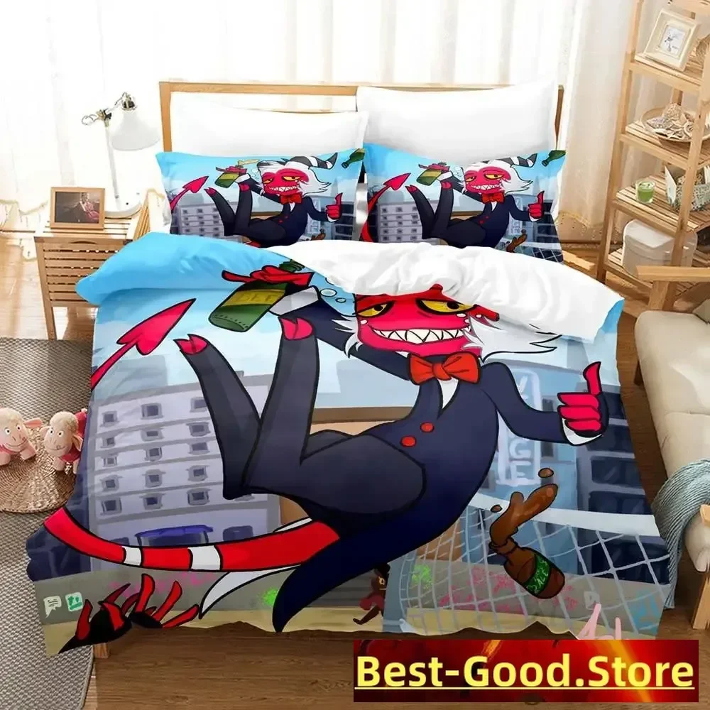 

2023 Moxxie Boss Bedding Set Single Twin Full Queen King Size Bed Set Adult Kid Bedroom Duvetcover Sets Anime parure de lit Bed