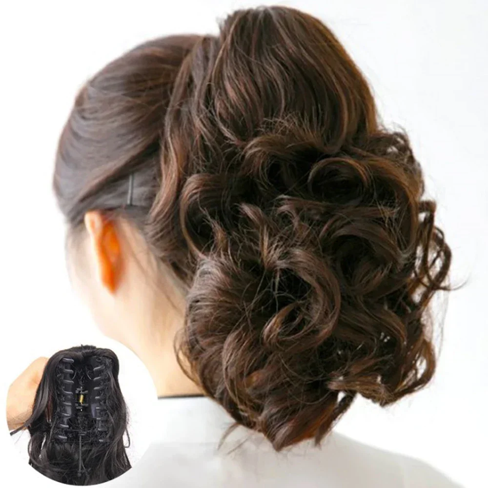 

Wavy Synthetic Hair Claw Ponytail Little False Hair Pony Tail Clip In Hair Accessories for Women Hairpiece