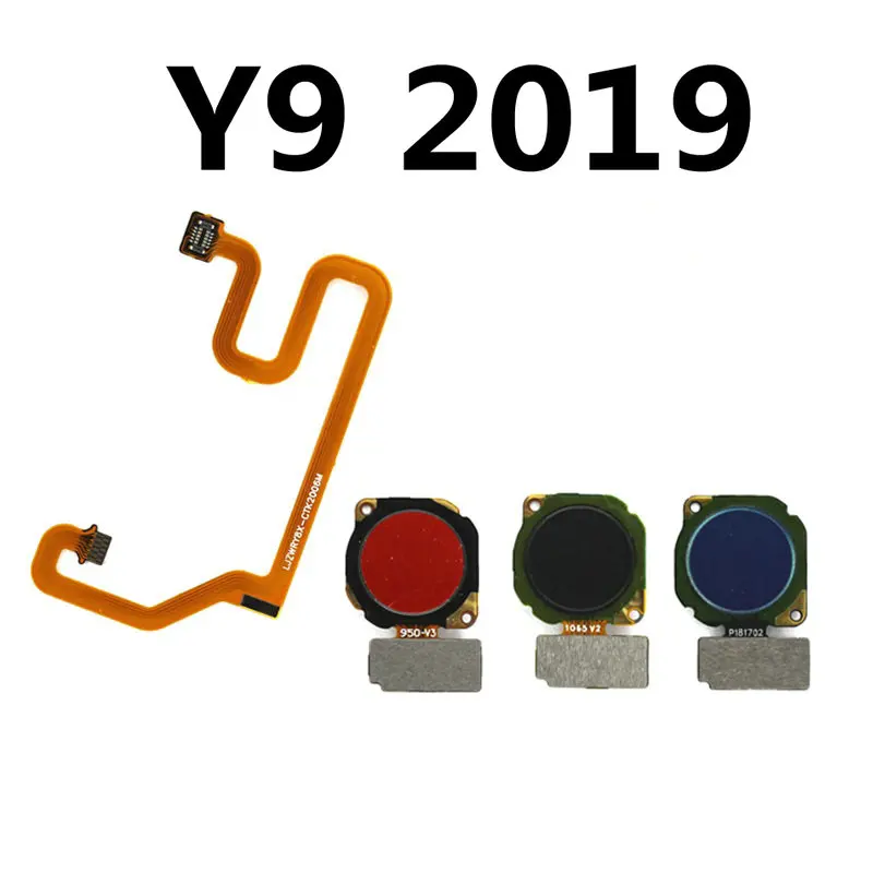 For Huawei Y9 2019 Fingerprint key Scanner Home Button Flex Cable Touch ID Sensor Return Flex Cable Repair Parts