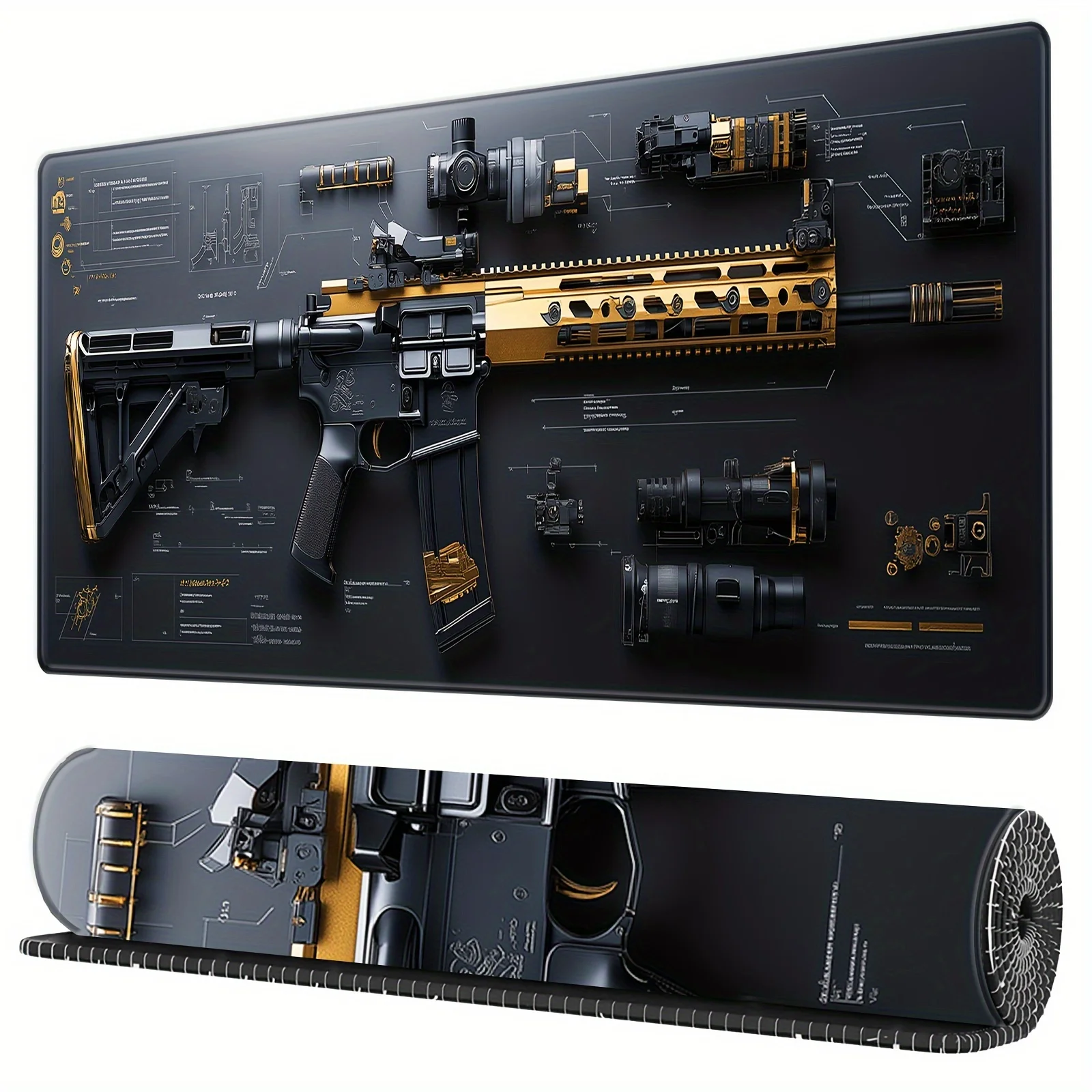 

Large Gaming Mouse Pads, Rubber Non-slip Table Mat, Multi-function Desktop Accessories, Suitable for Home Office Gaming and Work