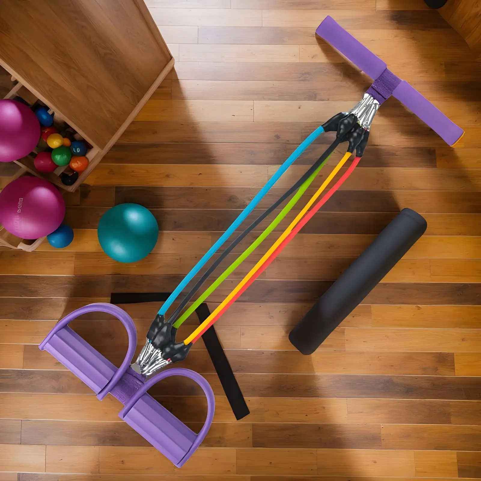 Pedal Puller Multifunction Tension Rope Adjustable Non Slip Elastic Equipment For Home Slimming Training Fitness Stretching Arm