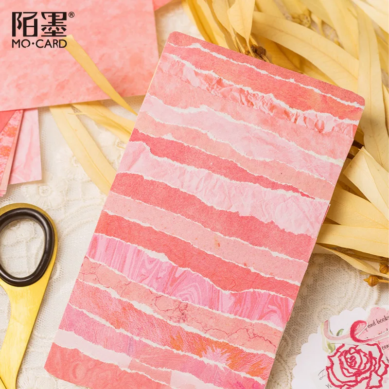 JIANWU 100 Pcs Retro Material Memo Pads Cute Colorful DIY Journal Scrapbooking Decorative Sticky Notes Paper Kawaii Stationery