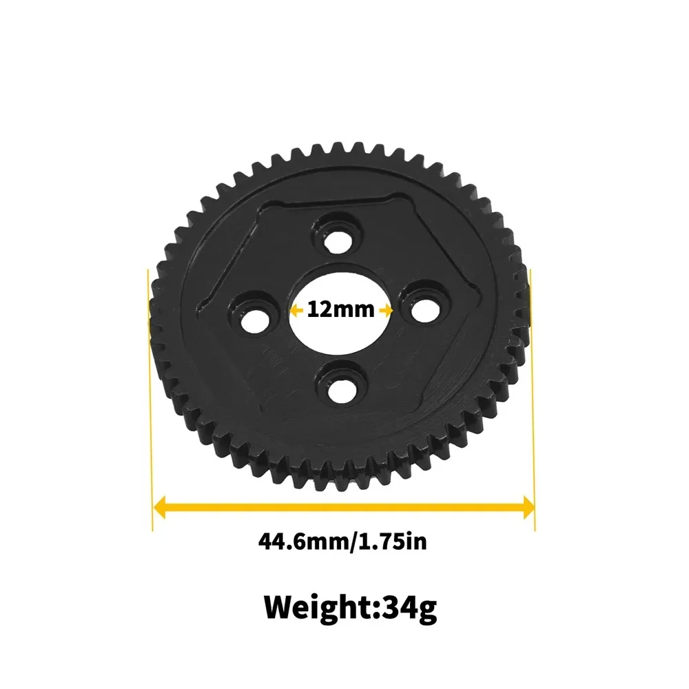 1 PCS Black 54T Gear Steel Big Gear Enhanced Modification Parts 32DP Metal Gear for Freeman Defender RC Car Accessories