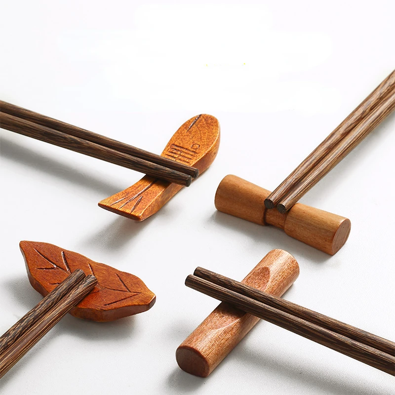 Деревянная подставка под ложку для китайского ресторана, японские креативные деревянные столовые приборы