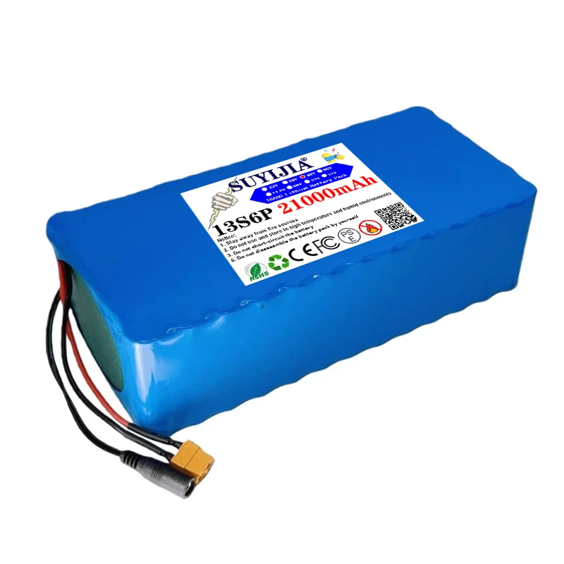 100% 18650 Original 48V 21Ah 13s6p Lithium Battery Pack 48v 21000mAh 2000W Citycoco Motorized Scooter Batteries Built in 50A BMS