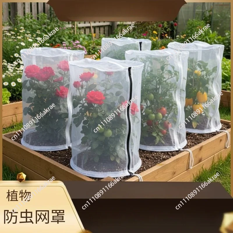 Dome plant insect-proof mesh cover anti-bird breathable mesh cover tomato cucumber rose insect-proof mesh protective cover
