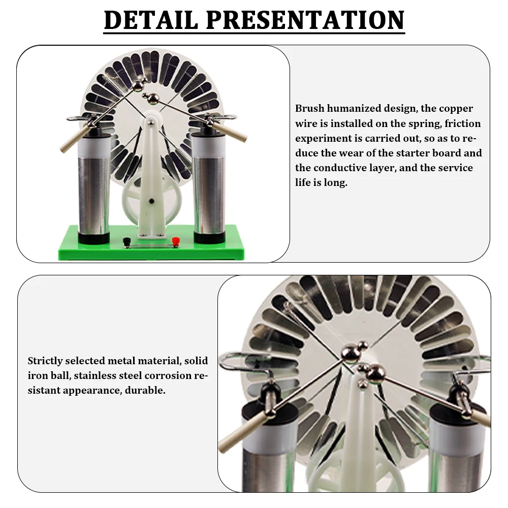Wimshurst Static Machine Physics Electrostatic Generator Electricity Tesla experimental equipment