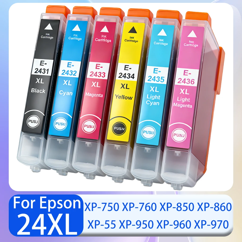 24XL 24 Ink Cartridge For Epson T2431 T2432 For Epson Expression XP-55 XP-750 XP-760 XP-850 XP-860 XP-950 XP-960 XP-970 printer