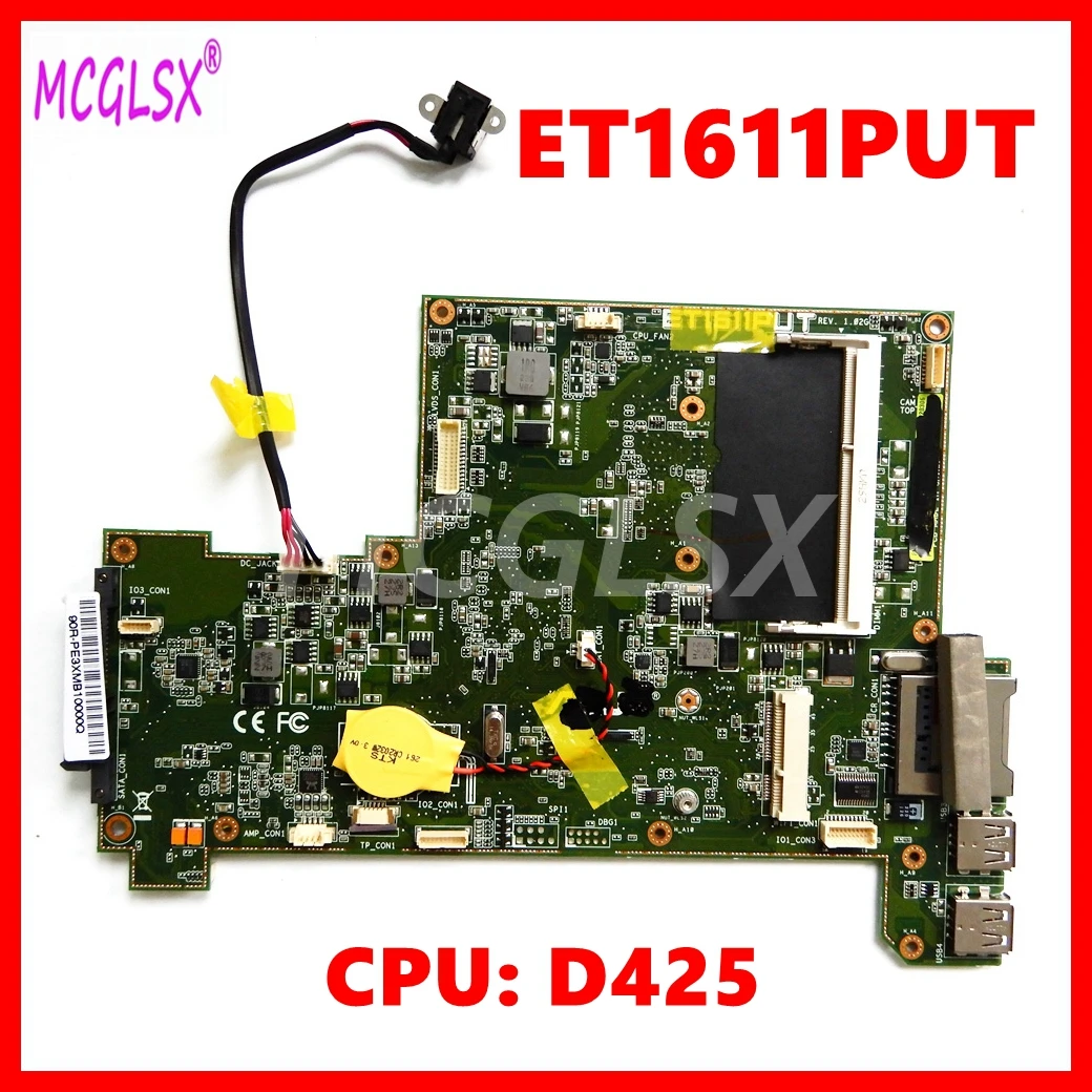 ET1611PUT with D425 CPU REV 1.02G Mainboard  For Asus ET1611PUT Motherboard 90R-PE3XMB10000Q 100% Tested OK