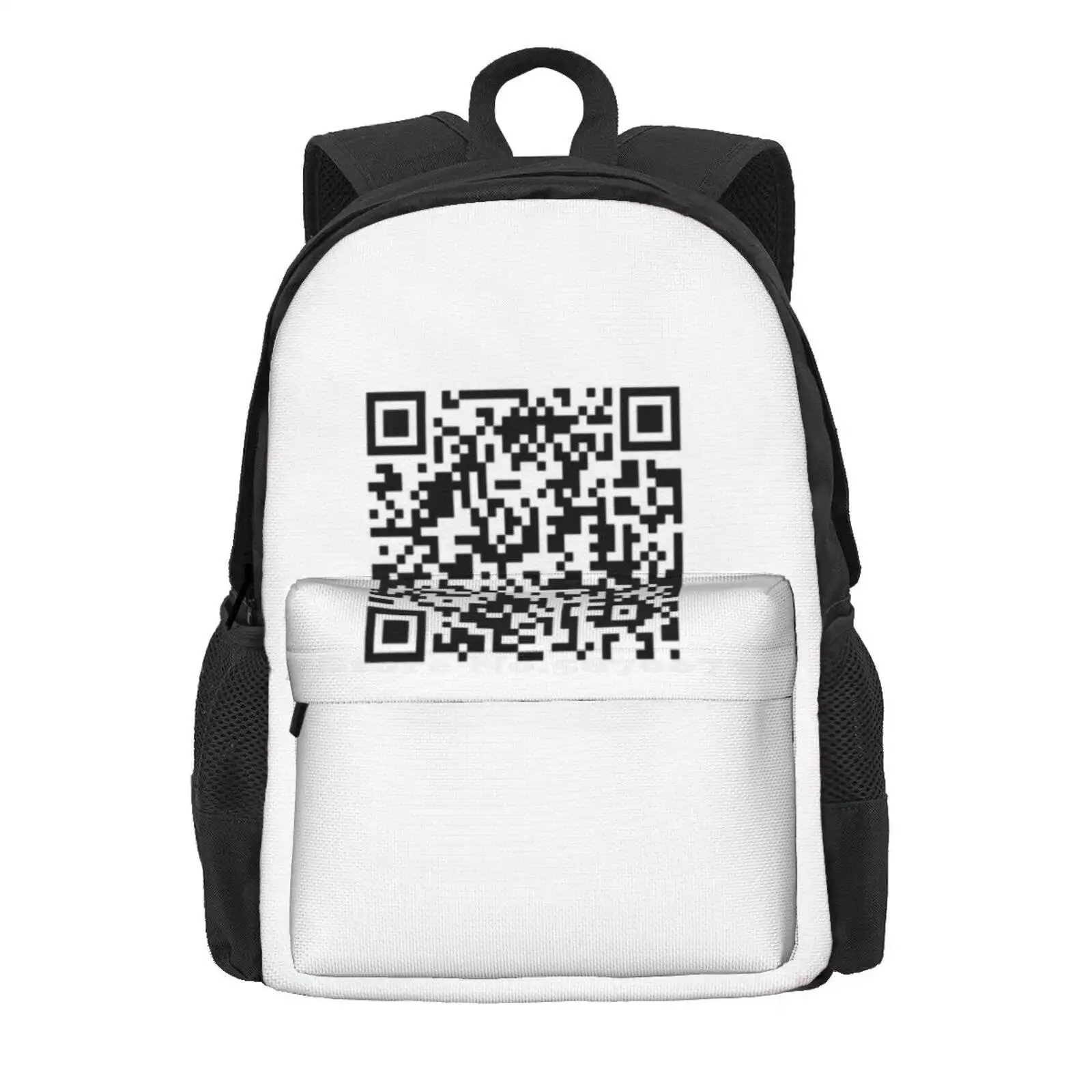 Sac à dos Rick Roll Qr, cartable à la mode, douillet, ne va jamais vous donner des mèmes, drôle, blague de scan, offre spéciale