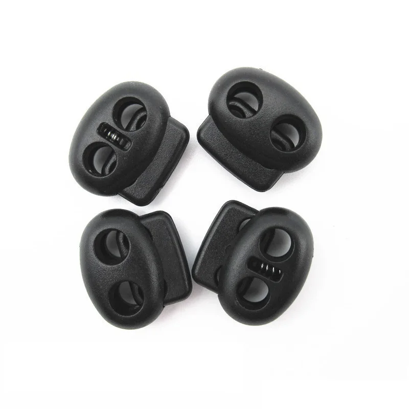 50/20 pz 5mm foro molla cavo serrature plastica Toggle Stopper cursori regolatore Clip di fissaggio per fai da te corda elastica coulisse lacci delle scarpe