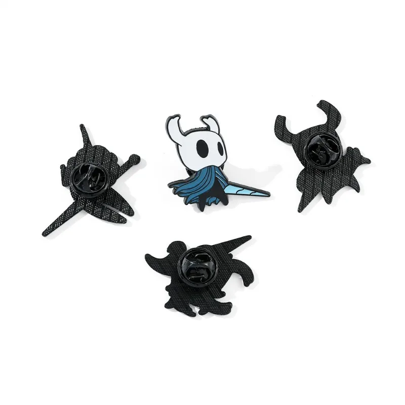 

4Pcs Hollow Knight Enamel Pins Cute Cartoon Metal Brooch Game Jewelry Badge for Backpack Pins Accessories Gifts