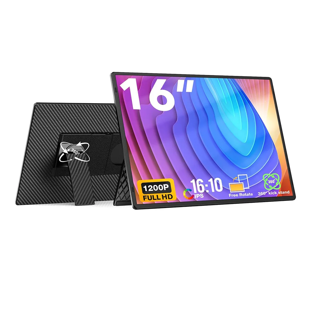 2026unique Fast Delivery Laptop Screen Extender Portable Gaming Ultra Thin 16Inch 1200P Dual Screen Portable fo