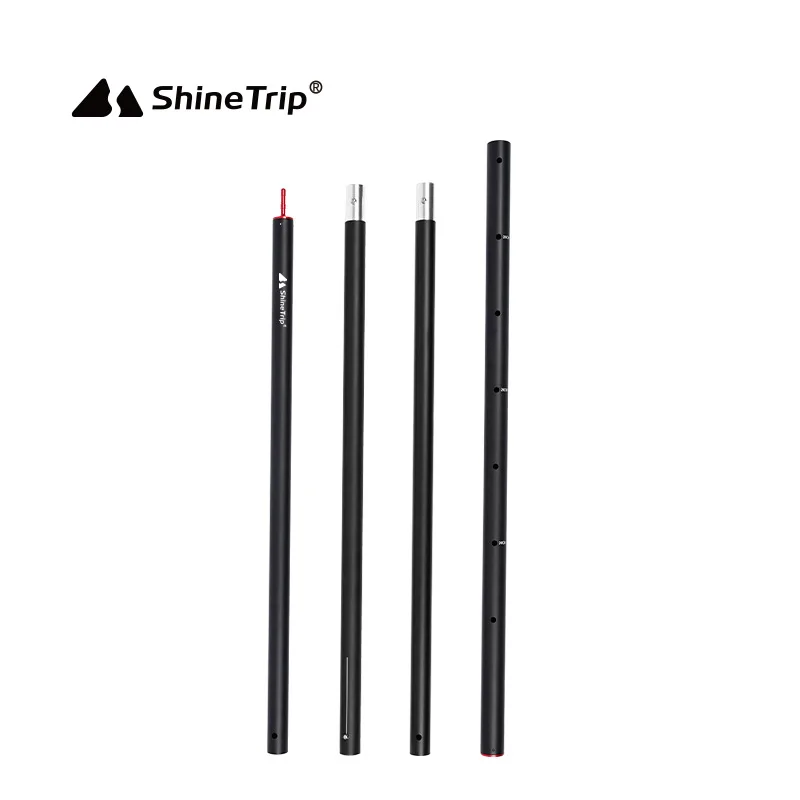 Outdoor Camping Canopy Pole ShineTrip 31MM 2.8M Thicker Aluminium Alloy Canopy Support Pole Adjustable Lightweight Tent Pole