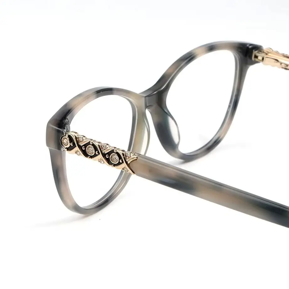 Acetate Diamond Shines Design Spring Women's Glasses Optical Myopia Lenses Anti Reflection Prescription Recipe Customization