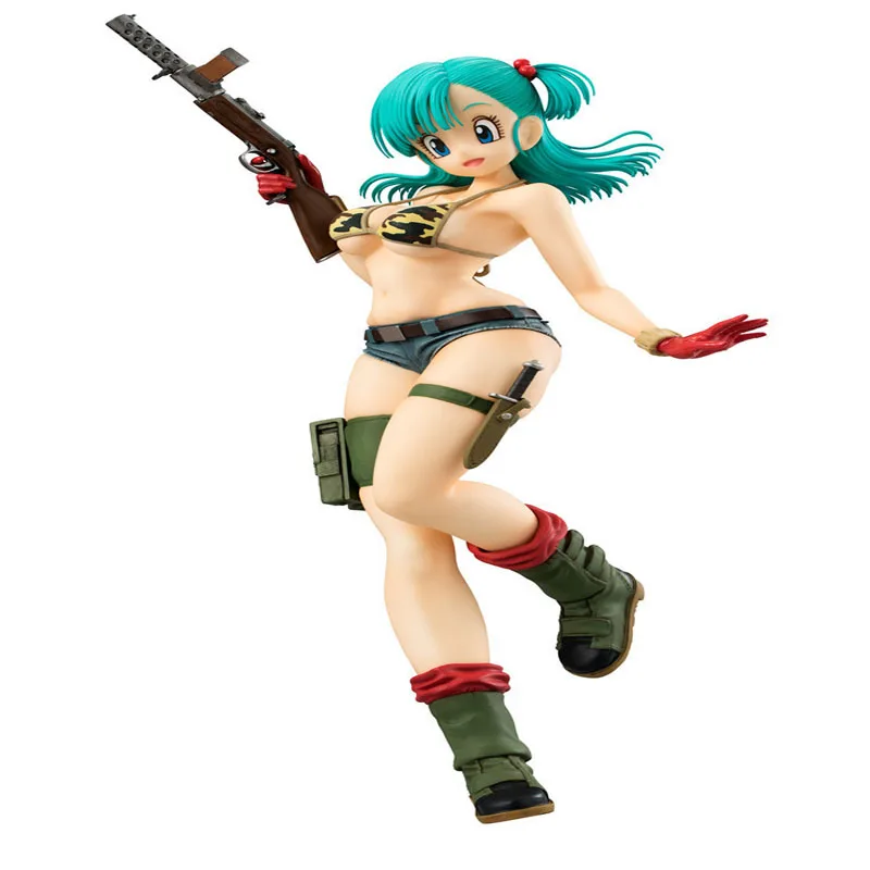 Anime Dragon Ball Sexy Mädchen Serie Bikini Bulma Militär Uniform Action Figur Modell PVC Desktop Dekoration Spielzeug Geschenk