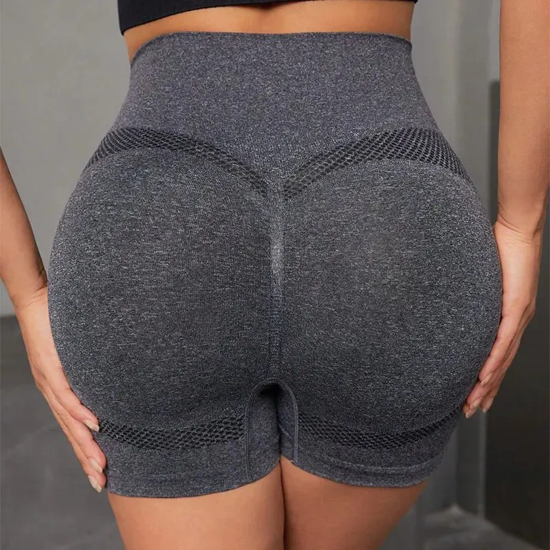 Pantalones de Yoga transpirables de secado rápido para mujer, ajustados, sin costuras, de cintura alta, sexys, para correr, deportes, Fitness