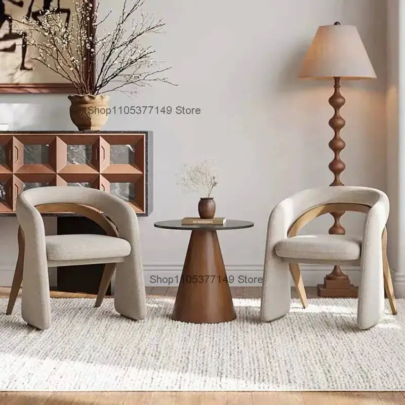 Nouvelles chaises de salle à manger en tissu de style italien, design nordique moderne en bois pour restaurants, hôtels, meubles.