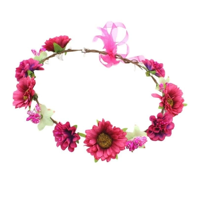 Eye Catching Flower Hairband Garlands Wreath Display Your Hairstyle for Women Y166