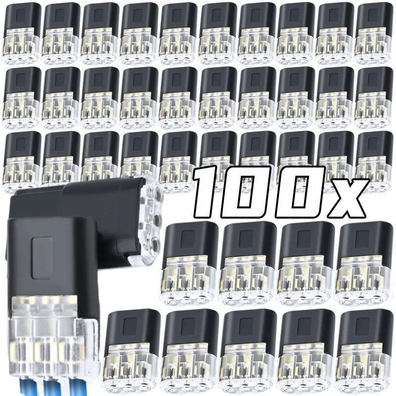 

1-100pcs New Electrical Connector 3-Wire Interchangeable Quick Wire Connector Automotive Wire Cable Ribbon Terminal Connector