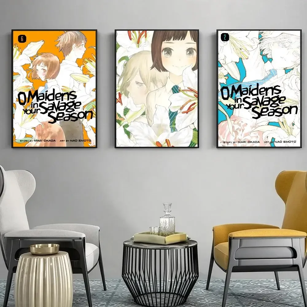 anime O Maidens in Your Savage Season Poster HD Printing Modern Minimalist Style Home Decor for Living Room Dining Room Gift