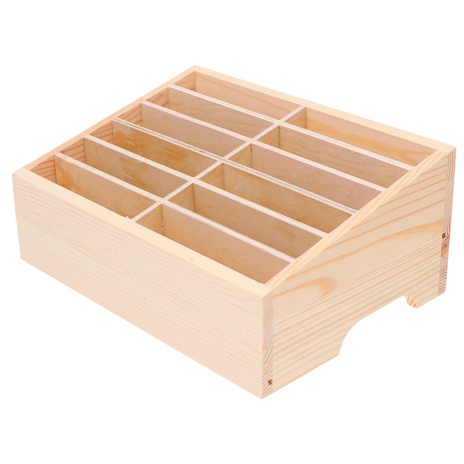 12 Grids Mobile Phone Storage Box Office Organizer Holder Bracket Wood Classroom Case