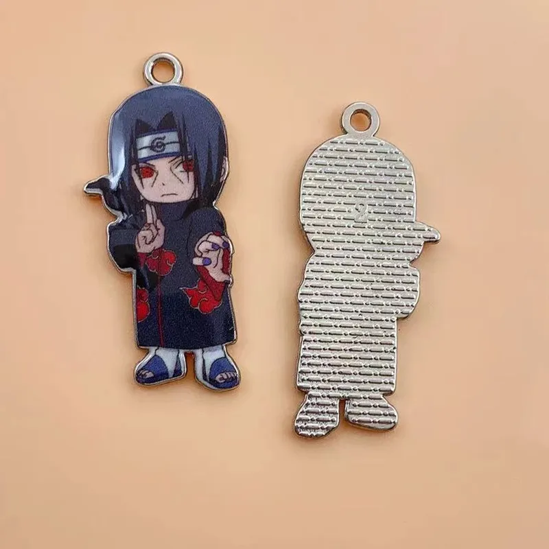 10PCS Japanese Anime Cartoons Alloy Bracelet Earrings Pendant Handmade DIY Keychain Necklace Jewelry Pendant Charms