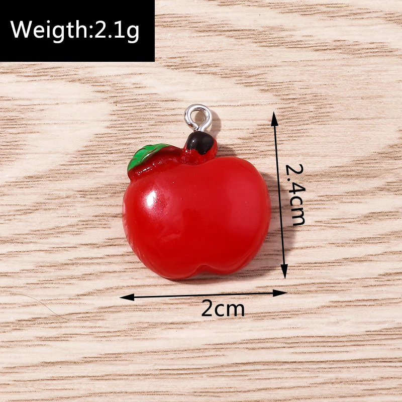 Tusember 10 Stück niedliche Frucht-Cartoon-Erdbeer-Charms für handgefertigte Ohrringe, Armbänder, Halsketten, Schmuckherstellung, Zubehör – Detail 11