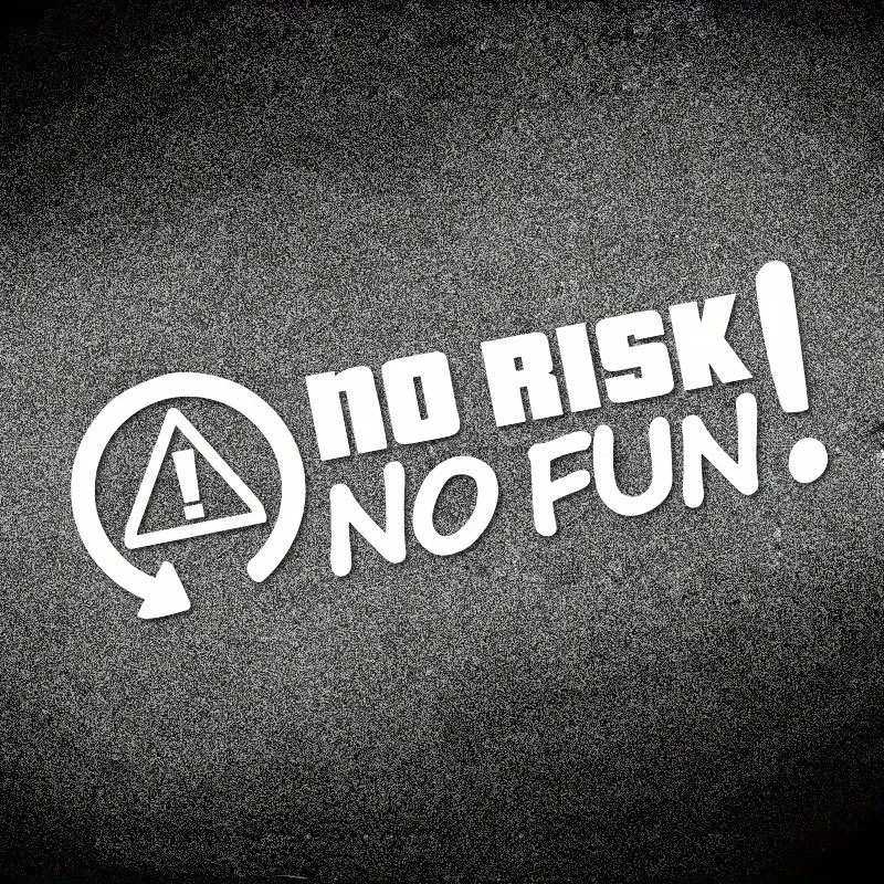 

1PC "No Risk No Fun" Slogan Car Motorcycle Sticker Set Energetic Auto Moto Decal