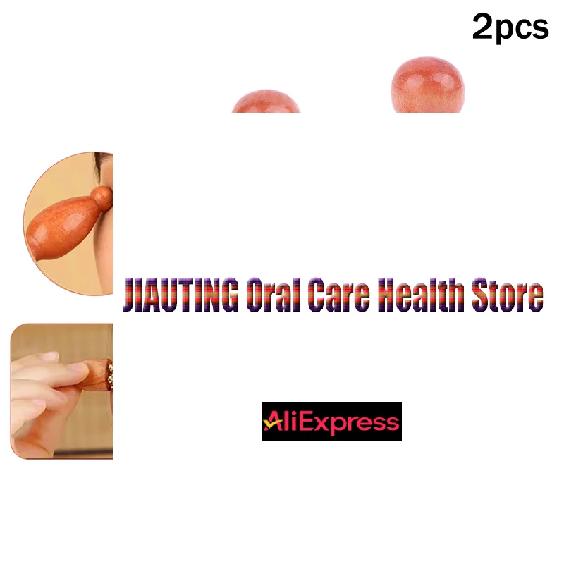 

2Pcs Handheld Lotus Seedpod Beauty Professional Alloy Rosewood Facial GuaSha Tool Eye Relaxation Spot Meridians Acupoint Massage