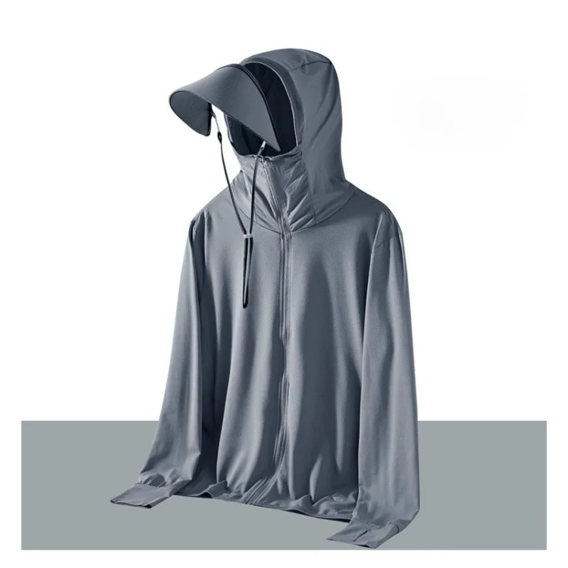 Couple Outdoor Running Fitness Lightweight Breathable Sunscreen Clothing Summer Fashion Trend UV Resistant Hooded Skin Clothing