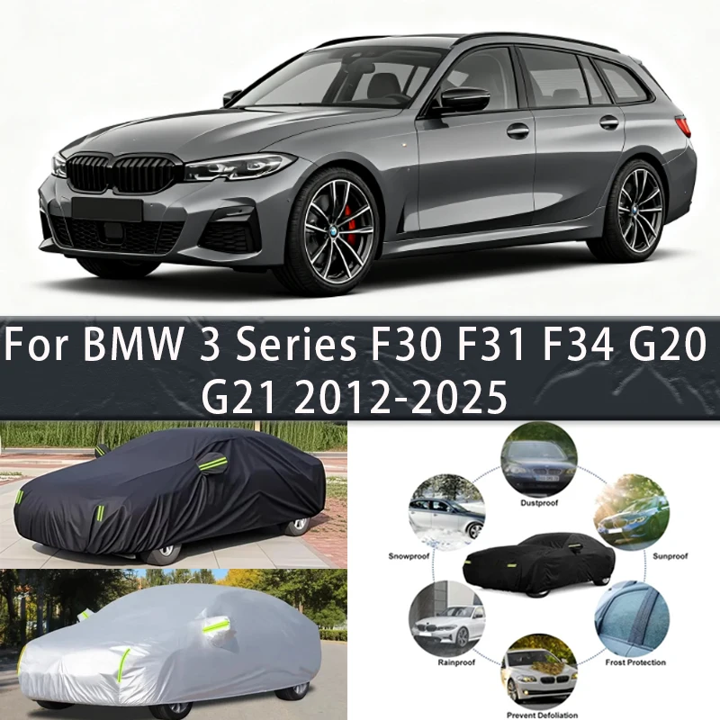 

For BMW 3 Series F30 F31 F34 G20 G21 2012-2025Outdoor Protection Full Car Covers Snow Cover Sunshade Waterproof Dustproof