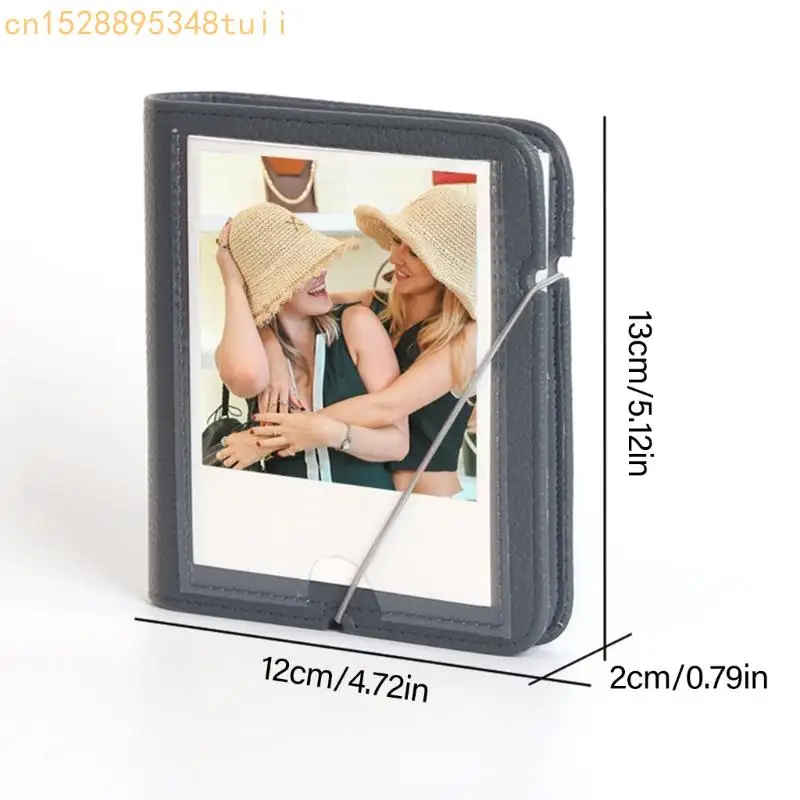 Y4QF PUレザーフォトアルバムポータブル写真主催者28スロットW210/W300/W400写真