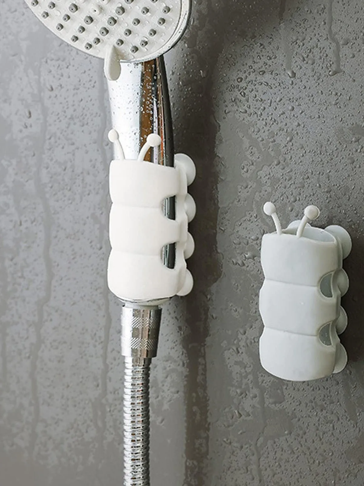 Silicone Shower Head Bracket, Wall Mounted Sunction Shower Head Holder, Elastic Soft Glue, Suction Cup Bath Holder for Bathroom