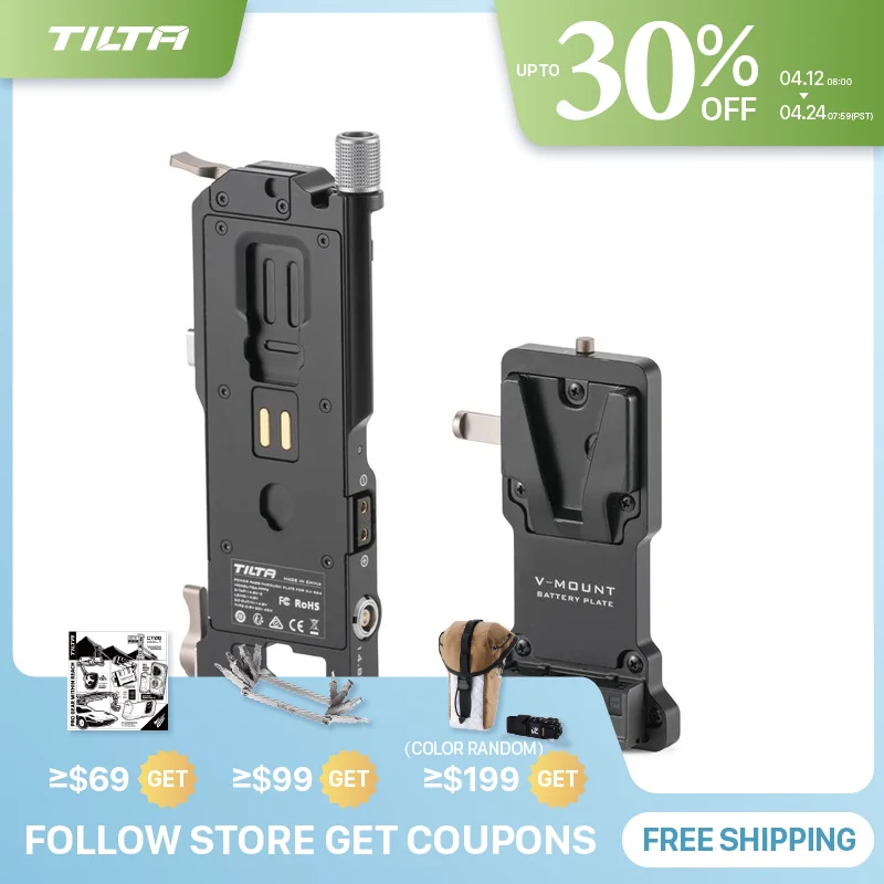 

Пластина TILTA Power Pass-through для аксессуаров DJI RS4/RS5, TGA-PPK3, V-Mount, Gold Mount, комплект для подключения питания