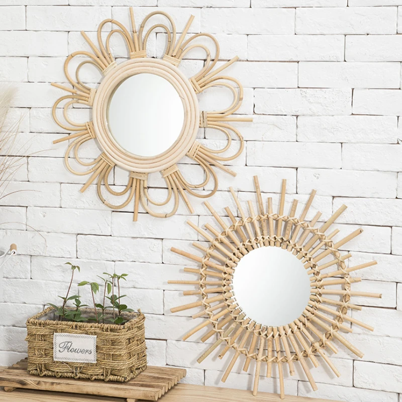 Cermin Gantung Rotan Bentuk Bu - Rattan Mirror Round ulasan dan harga