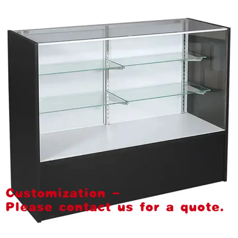 Customize.6ft Glass showcase Cabinet with LED Lights and High Transparent Glass Display Showcase Jewellery Shop